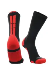 TCK Multisport Baseline 3.0 Crew Socks BLACK | SCARLET LG