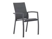 FurnitureOkay Marina Aluminium Outdoor Dining Chair - Charcoal
