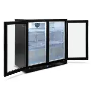 AG Twin Door Bar Fridge - Black Body & Doors 2BBR-H