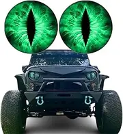 Beast Eyes Headlight Decals, Eye Decals for Jeep Headlights, 3D Stereo Eyes Headlight Decal Stickers, Round Eye Decal Headlight Decal, Funny Decals for Truck Car Body Window (F)