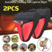 2PCS Solar Alarm LED Light with Strobe Light Motion Sensor Detector Wireless US
