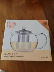 Pinky Up CANDACE Glass Teapot And Infuser NEW