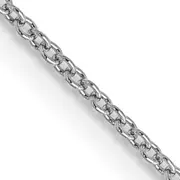 14K White Gold 20 Inch .9mm Cable With Spring Ring Clasp Chain