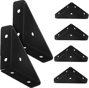 NULYLU 10pcs Heavy Duty Triangle Corner Brackets Cold Rolled Bed Frame Corner Brace for Furniture Shelves Cabinet Reinforcement Quick Installation Pre-drilled