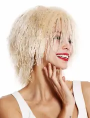 Wig Ladies Men's Carnival Scrubby Wild Voluminous Kobold Clown Blonde