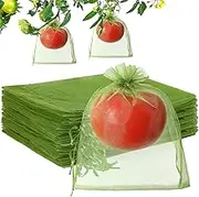 Fruit Bags Mesh, Drawstring Netting Barrier Bags | Reusable 6X8Inch Drawstring Protector Barrier for Veggies Tomato Blueberry Mango Strawberry Garden Grape