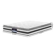 Giselle KING SINGLE Mattress Pillow Top Bed Bonnell Spring Firm Foam 21cm