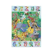 54pc Djeco 1 to 10 Jungle Giant Jigsaw Puzzle Kids/Children Game 25.5x33cm 5+