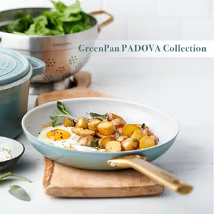 GreenPan PADOVA 炒鍋28cm(含蓋)(湖水綠) 不沾鍋/不挑爐具/IH爐適用