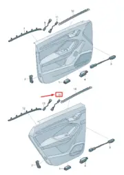 NEW AUDI Q3 F3 FRONT RIGHT DOOR COURTESY LIGHT 83A947356C (for: Audi)