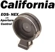 Canon EOS EF lens to Sony NEX-7 NEX-5 NEX-3 Built in Aperture Mount Adapter VG10