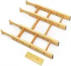 Bamboo Drawer Dividers Organizers, Kitchen Drawer Organizer, Adjustable Drawer D