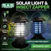 Zapper Bug Insect Solar Powered Mosquito Killer Lamp Fly Trap Garder Light