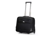 Swiss SoftCase Luggage Briefcase Suitcase 15.6Laptop & Tablet Rolling Tote SW9708E Black