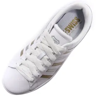 K-SWISS 96154-923 白X金X銀 Court Cheswick 皮質休閒運動鞋 002K 免運費加贈襪子