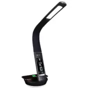 OttLite LED Desk Lamp Night Light w/ Clock & Wireless Charging Station Qi-enable