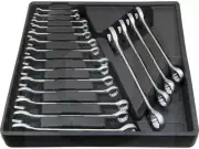 18pcs 6-24mm Open End 12pt Box Metric Combination Wrench Spanner Hand Tool Set