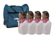 New 4 PK CPR/AED Laerdal Little Anne Manikin Soft Pack Training Mat -Dark Skin