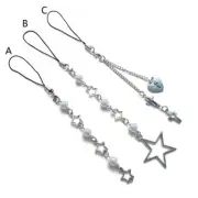 Pentagram Star Cross Pendant Phone Charm Chain Strap Bag Decoration Lanyards