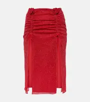 [Oseree] Oséree Lumière Rose midi skirt AU 12 red