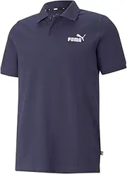 [PUMA] Men's Essential Pique Polo Shirt, Peacoat Blue, XS