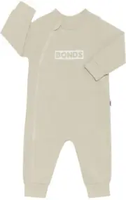 Bonds: Tech Sweats Zip Wondersuit - Sesame Seed (Size 2)