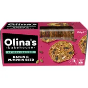 Olina's Bakehouse Artisan Cracker Biscuits Raisin & Pumpkin Seeds 100g