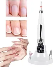 Electric Nail File - Cordless Nail Drill | 3 Modes Adjustable LED Display Manicure Pedicure Set Rechargeable Fingernail Shiner Device Hand Foot Care Tools for Home Salon