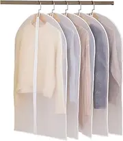 [JHCBKFF] 5PCS Space Saving Hanging Garment Bag with Self Compression Zipper,Space-Saving Dust-Proof Compression Storage Bag, Compression Garment Bags for Coats Blankets, Sweaters