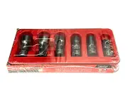 Snap-On Tools New 206AFSA 3/8dr 6pt SAE Flank Drive Shallow Universal Socket Set