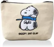 Peanuts SNOOPY & OLAF Pouch Zip Cotton Japan TRC7100
