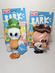 Bark 2 Dog Toy Bundle Thrash it! & Squeak it! Lucky Duck & Old Goldie Toys New