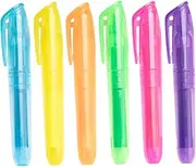 Veemoon 1set Highlighter Pens Dual Head Markers for Students Portable School Supply for Note Taking and Scrapbooking Vibrant Water Based Ink for Effortless Writing 6pcs