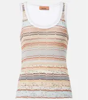 [Missoni] Missoni Wave jersey tank top UK 14 multicoloured