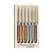 Jean Neron Laguiole 6 piece Butter Pate Knife Set - Mixed Colour