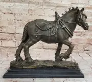 BRONZE CLYDESDALE OR PLOW WORK HORSE HAND MADE ORGINAL ARTWORK BY FISHER