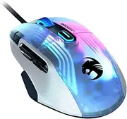 ROCCAT Kone XP 3D Lighting Gaming Mouse with 19K DPI Optical Sensor, 4D Krystal Wheel, Multi-Button Design & AIMO RGB Lighting – White