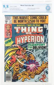Marvel Two-In-One #67 NEWSSTAND 1980 CBCS 9.8 The Thing Vs Hyperion app. cgc