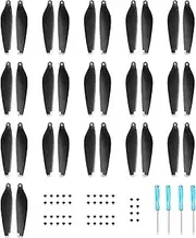 Propellers For DJI Mini 3 Pro Carbon Fiber Replacement Prop Blades Low noise Accessories for DJI Mini 3 Pro Drone Accessories Exclusive Screws & Screwdrivers 32pcs Silver Tips