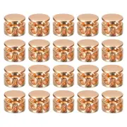 24pcs Double Hole Spring Cord Locks Toggle Stopper for Clothes Golden