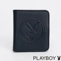 在飛比找momo購物網優惠-【PLAYBOY】短夾 Icon系列(藍色)