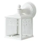 Sunlite Decorative Outdoor Orchid Down Fixture, White Finish, Clear Lens