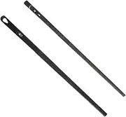 JEWEDECO Leather Art Needlework Set 2pcs Metal Needles for Hand Stitching Steel Leather Needles