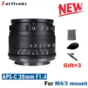 7artisans 35mm F1.4 Mark II APS-C MF Lens for M43 mount M4/3 Olympus Panasonic