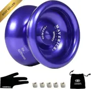 Maverick Professional Aluminum Yoyo, Responsive for Beginners with Extra Strings