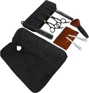 1Set Hair Trimming Scissors Professional Scissors and Combs for Hair Dressing Flat Scissors for Home and Salon Use Smooth Cutting Tools Black