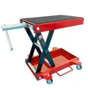 Mobile Motorcycle Scissors Lift Motorbike Jack Stand with Wheels 500kg Load