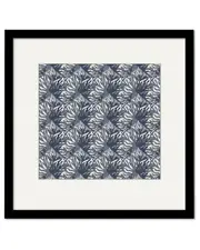Courtside Market Blue & White Seahorses II 18x18in Framed Art