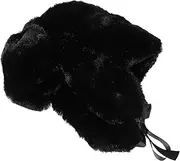 [Yardenfun] Warm Faux Fur Trapper Hat Men's Russian Style Beanie Ear Flaps for Cold Weather