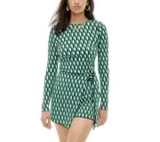 2PC SET DVF x Target Side Wrap Arrow Geo Green Mini Skort & Top Both SIZE XL
